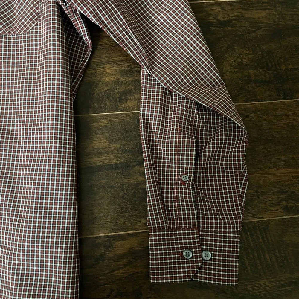 Banana Republic Mini Check Button Down Shirt